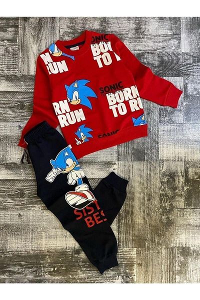 Koçak Kids Sonic Patterned Boy's Set Red