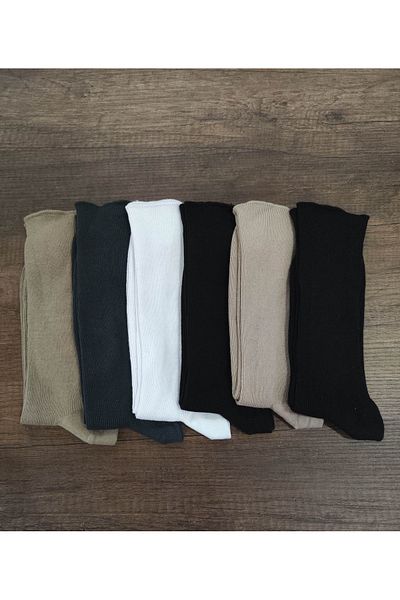 Leement socks Мъжки памучни удобни еластични безшевни чорапи Diabeki, 6 чифта