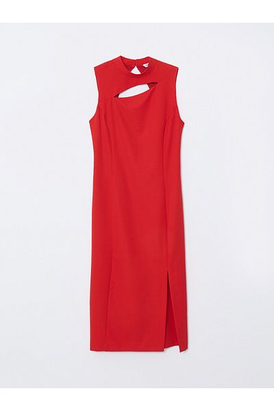 LC Waikiki Women's Stand Collar Dress - LCW
