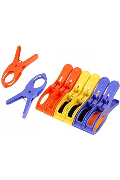 AKTAS 4lü Plaj Havlusu Şezlong Sabitleyici Halı Asma Mandalı Havlu Tutucu