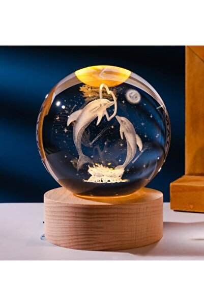 HEDİYE FİKRİ Sevimli Yunus Balıkları Temalı Cam Küre