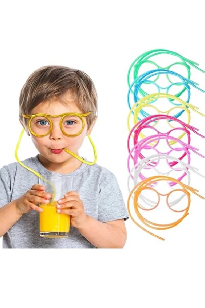 NİLÜFER HOME 4 Adet Pipetli Gözlük - Pipetli Parti Gözlük - Yetişkin ve Çocuklar İçin