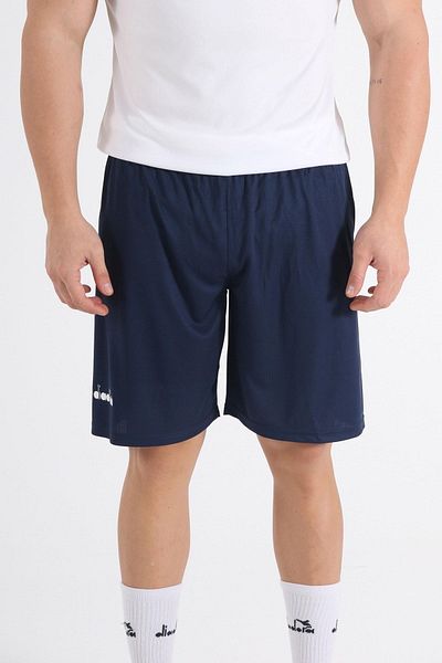 Diadora Transverse Checked Training Shorts Navy Blue
