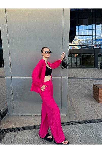 OUZ Fashion Women's - Pamela Fabric Padded Kimono and Trousers Set