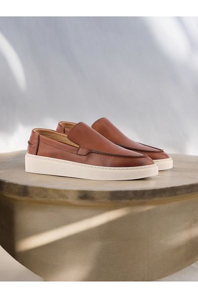 RPXX Men's Daily Genuine Leather Shoes - Tan 221-03