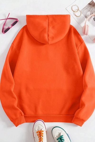 DAXİS Sportwear Company Plus Size Unisex Printed Hooded Sweatshirt