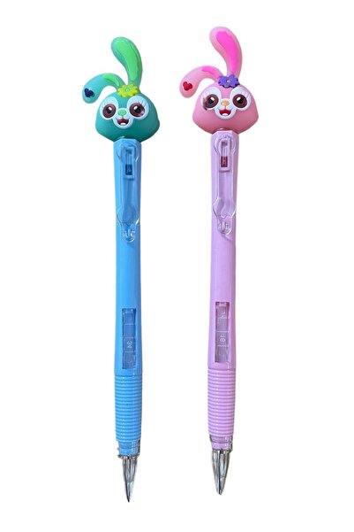 GÜZELYÜZ AVM 2 Adet Tavşan Model Uçlu Versatil Kalem Seti Yandan Basmalı 0,7 ...