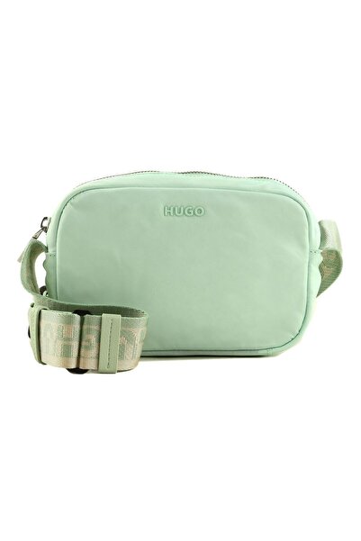 HUGO Kadın Marka Logolu Ayarlanabilir Omuz Askılı Yeşil Omuz Çantası 50511905...