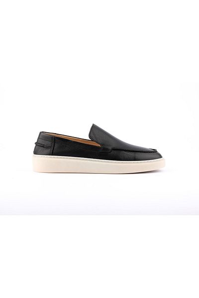 RPXX Men's Casual Loafer - Genuine Leather, Black, 221-01