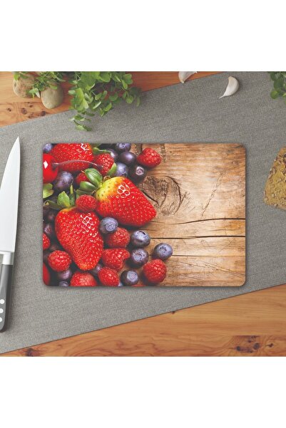 Teknor لوح تقطيع زجاجي منقوش