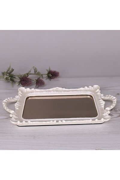 Selim Pearl Colored Linas Mirrored Tray
