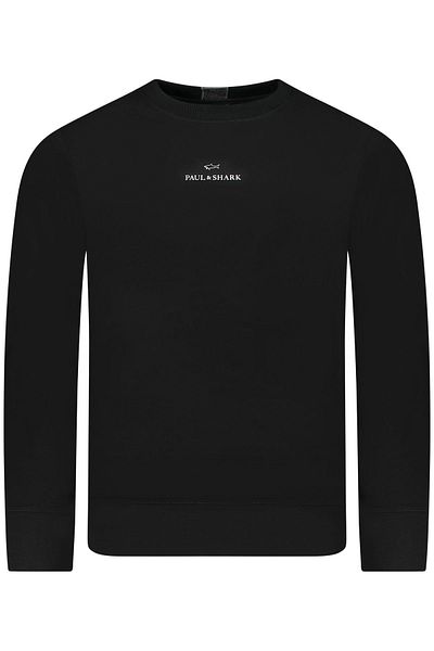 PAUL&SHARK Men's Black Sweatshirt - Cotton, Long Sleeve, Daily Use, Woven 14311897 -11D
