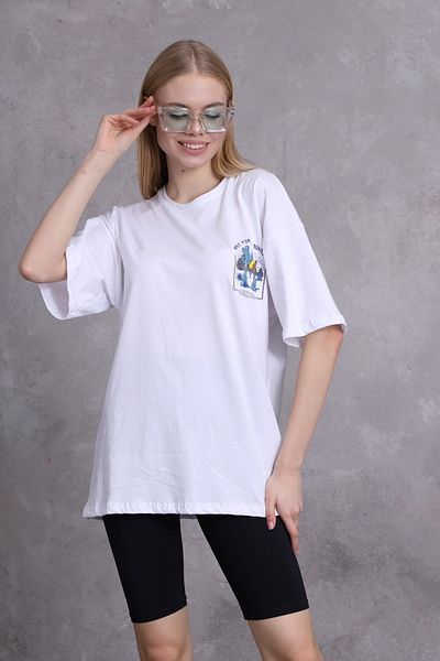 Mad&Calf Γυναικείο μπλουζάκι Oversize με στάμπα Arizona