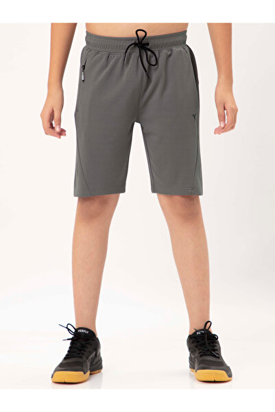 Technosport By Styli Logo Print Shorts with Drawstring