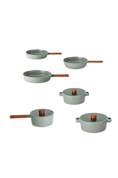 NEOFLAM Fika Gray 9 Piece Pot and Pan Set S2