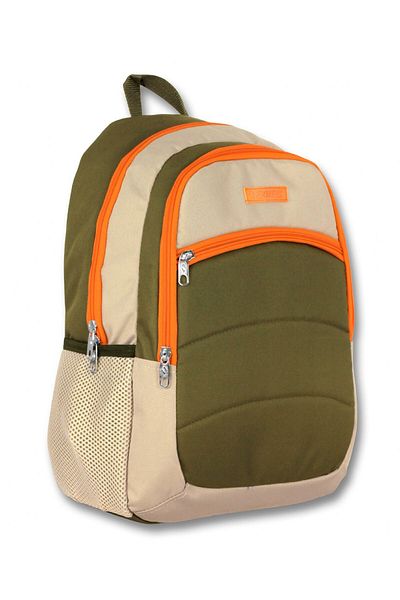 ÜMİT ÇANTA Men's Ummit Bag - Cennec, Junior High School College, High School and Casual Green-Cream Backpack