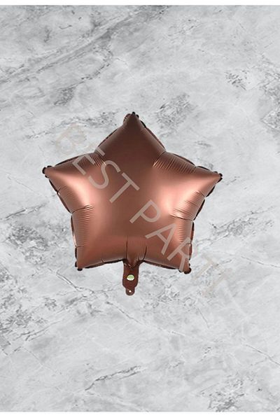 BEST PARTİ DOĞUM GÜNÜ PARTİ SÜSLERİ Brown Color Star Foil Balloon 45 cm 1 Piece
