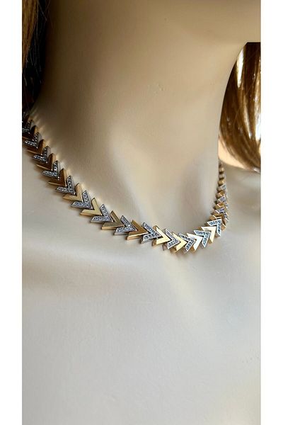 Lion V Model Stoned Women's Necklace