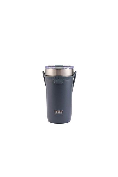 Tyeso Soulmate 550ml Blue Tumbler - Vacuum, Stainless Steel and Silicone Hanger