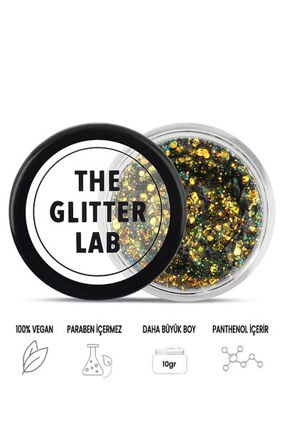The Glitter Lab Gel Form Shiny Glitter - Drastic Gold
