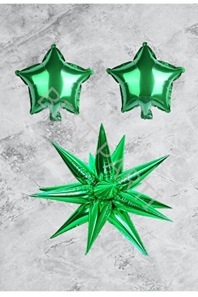 BEST PARTİ DOĞUM GÜNÜ PARTİ SÜSLERİ نجمة القطب الأخضر ومجموعة بالونات فويل