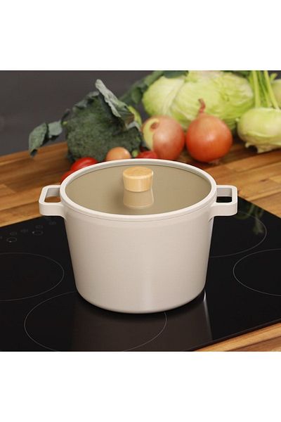 NEOFLAM Fika 22 Cm 4.7 L Cast Iron Induction Deep Casserole D-neof222d