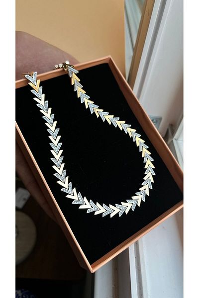 Lion V Model Stoned Women's Necklace