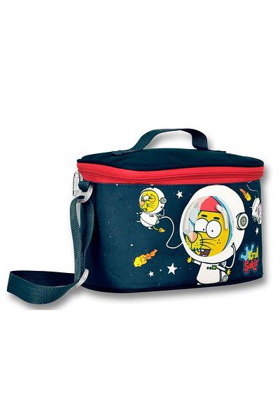 ÜMİT ÇANTA Navy Blue-Red Ummit Bag King Şakir Astronaut Thermal Insulated Lunch Box for Boy