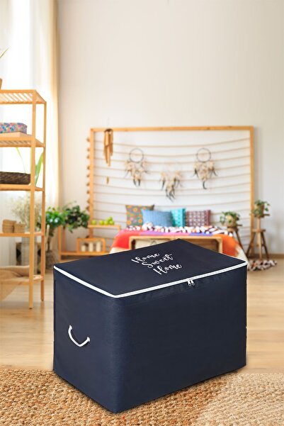 PH Prendi Home Geantă de depozitare cu imprimeu Mega Size Home Sweet Home alb...