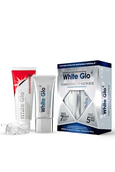 White Glo Teeth Whitening Set Palate + Whitening Gel 50 Ml + Whitening Toothpaste 100 Ml