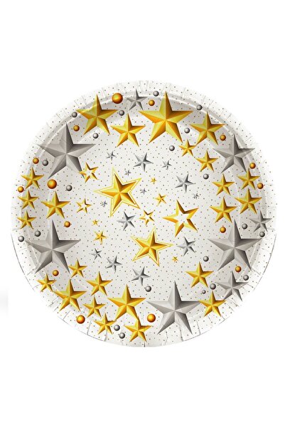 Partijet Samanyolu Beyaz Karton Tabak 23 Cm 8'li