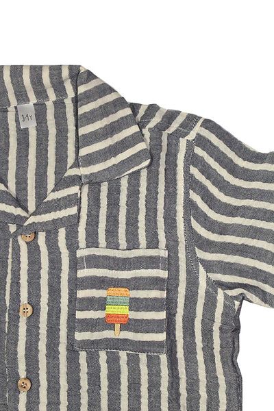 Miela Kids Риза от муселин с бродерия от сладолед