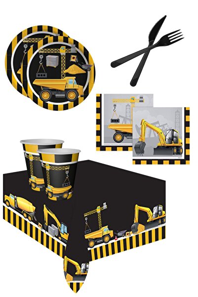 Partijet İnşaat Temalı Parti Seti 8 Kişilik