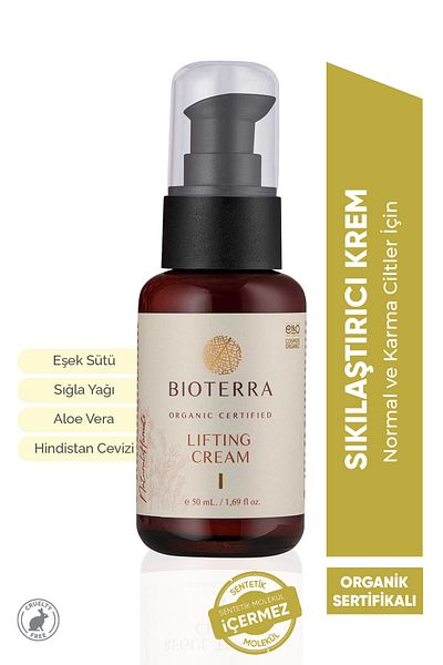 Bioterra Organic Lifting Face Cream 50 ml - Firming and Elasticity Enhancing Effect