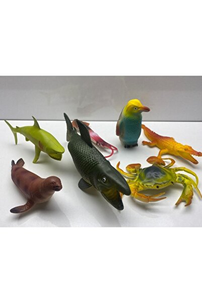 afreyz oyuncak Okyanus Hayvanlar Deniz Hayvanları Balına Köpek Balığı Fok Balığı Timsah Yengeç Penguen Kalamar