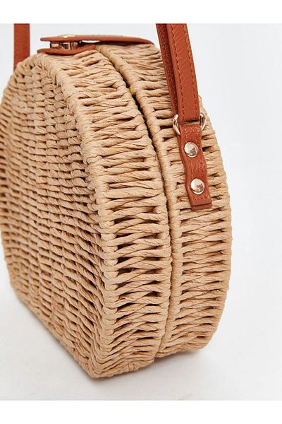 LC Waikiki LCW ACCESSORIES Geantă de umăr din paie pentru femei - Curea reglabilă