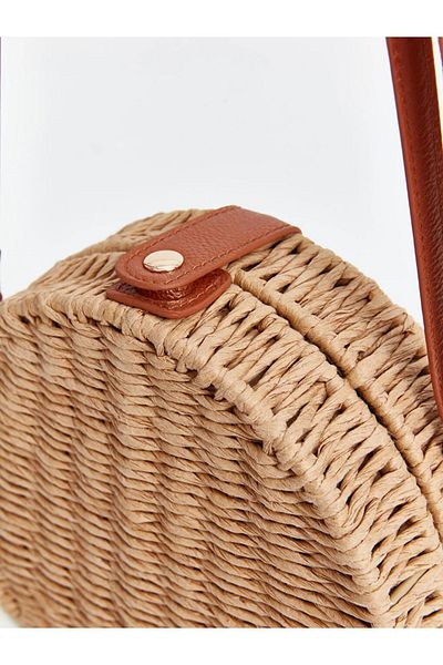 LC Waikiki LCW ACCESSORIES Geantă de umăr din paie pentru femei - Curea reglabilă