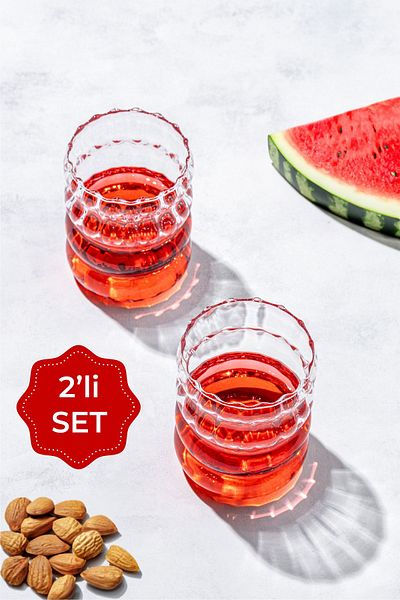 Vienev Set of 2 Mily Coffee and Juice Glasses with 334 Optics