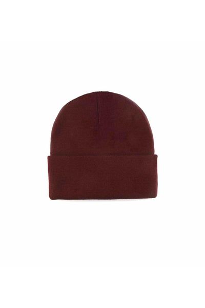 Streak Folding Beret Hat Winter Unisex Claret Red