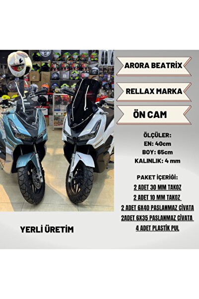 JİEKAİ ARORA BEATRİX 150 ÖN CAM ÖN SİPERLİK FÜME RENK 65 CM