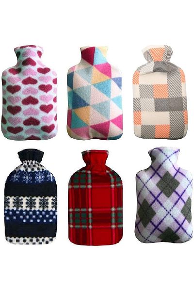 Janissary Fleece Covered Thermofor Hot Water Bag Abdominal Pain Waist Foot Warmer
