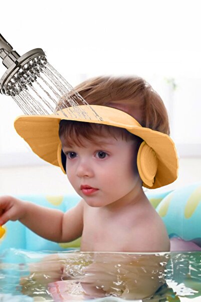 BLACK DEER Bebek Banyo Şapkası Ayarlanabilir Duş Başlığı Bebek Güneş Şapkası ...