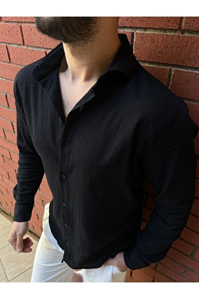 BY İMPALA MODA Λινό κανονικό πουκάμισο