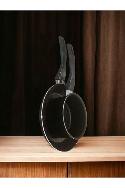 Bayev 2-Piece Pan Set - Granite Caterola 20 Cm Pan and Sauce Pan - Omelette and Sauce Pan Set