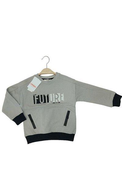 Çikoby Boy's Future Printed Cotton Long Sleeve T-shirt