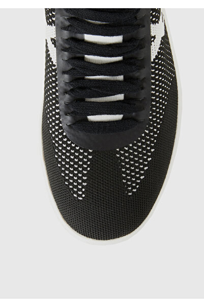 United Colors of Benetton Erkek Siyah Önü ve Arkası Logo Detaylı Bağcıklı Spor Ayakkabı