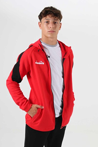 Diadora Κόκκινη φόρμα κάμπινγκ Saturn - Hoodie, Single Top