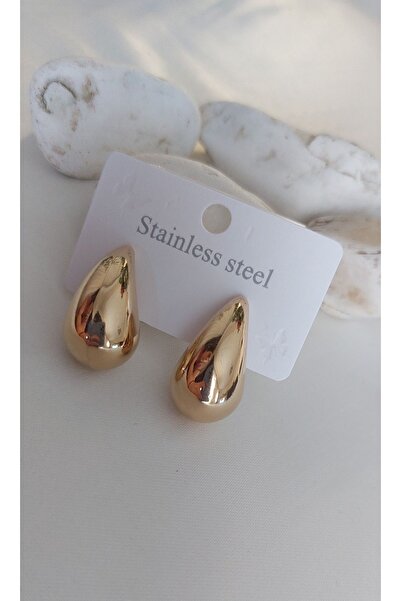 staınless steel Çelik Kararmaz Göz Yaşı Damla Küpe