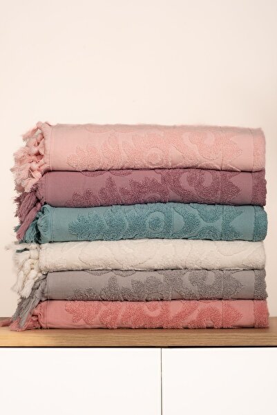 Bersay Tekstil طقم مناشف حمام مكون من 6 قطع مقاس 100x150 سم