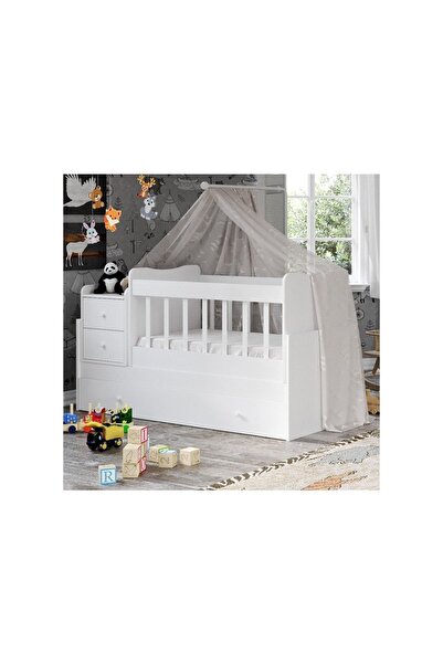 Baby Darling Sansa Büyüyen Beşik Beyaz  Mdf